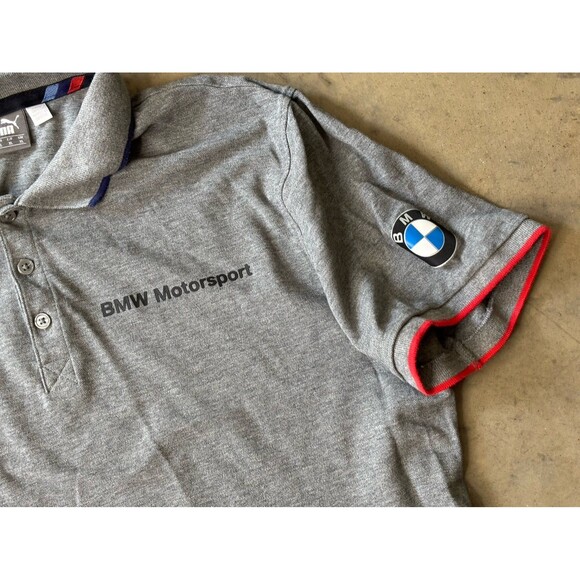 Puma BMW Motorsport Polo Shirt Mens Size XL Casual Grey F1 Formula - Picture 3 of 6